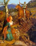 Arthur Hughes Gareth Helps Lyonors and Overthrows the Red Knight oil painting reproduction